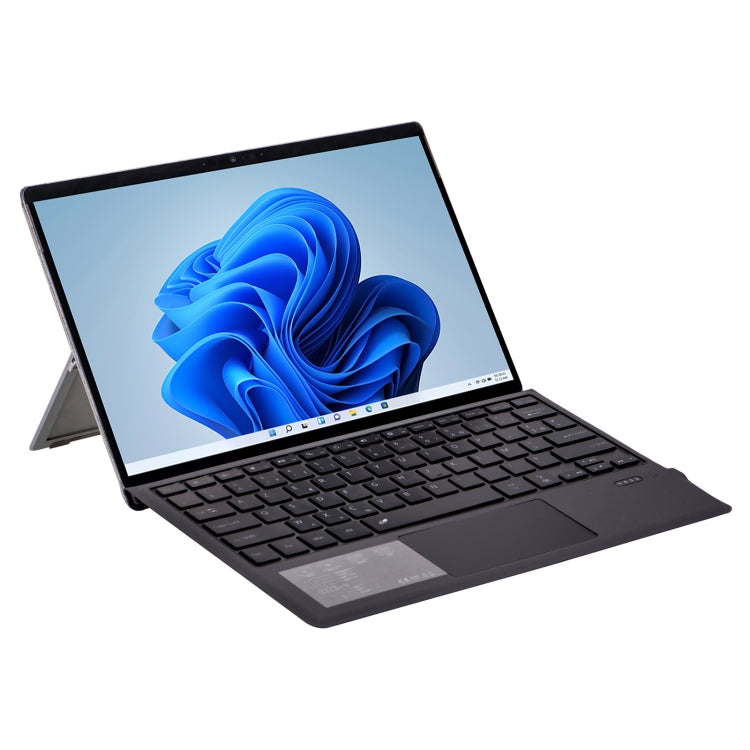 1089DC-DE German Backlit Magnetic Bluetooth 3.0 Keyboard for Microsoft Surface Pro 7 / 6 / 2017 / 4 / 3(Grey)