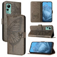 For Ulefone Note 14 Embossed Butterfly Leather Phone Case(Grey) - Ulefone Cases by PMC Jewellery | Online Shopping South Africa | PMC Jewellery | Buy Now Pay Later Mobicred