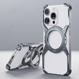 For iPhone 15 Pro Max Aluminum Alloy Frameless 360-Degree Rotating Phone Case(Grey) - iPhone 15 Pro Max Cases by PMC TechLife | Online Shopping South Africa | PMC TechLife | Buy Now Pay Later Mobicred