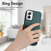 For Motorola Moto G Power 5G 2024 R20 Ring Card Holder Phone Case(Green)