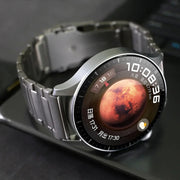 22mm Dual Safety Buckle Titanium Alloy Watch Band(Grey)