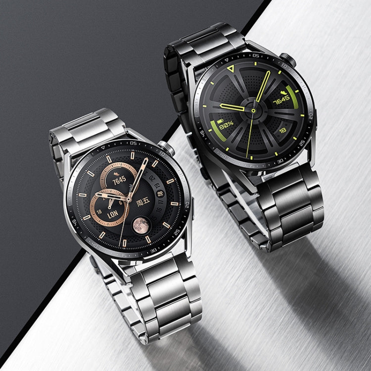 22mm Three-Bead Magnetic Buckle Titanium Alloy Watch Band(Grey)