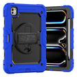 For iPad Pro 11 2024 Silicone Hybrid PC Tablet Case with Shoulder Strap(Black + Dark Blue) - iPad Pro 11 2024 Cases by PMC TechLife | Online Shopping South Africa | PMC TechLife | Buy Now Pay Later Mobicred