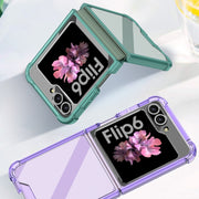 For Samsung Galaxy Z Flip6 GKK Airbag Full Coverage Phone Case with Tempered Film(Purple)