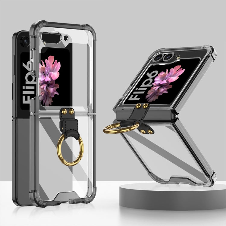 For Samsung Galaxy Z Flip6 / Flip7 FE GKK Airbag Ring Full Coverage Phone Case(Black)