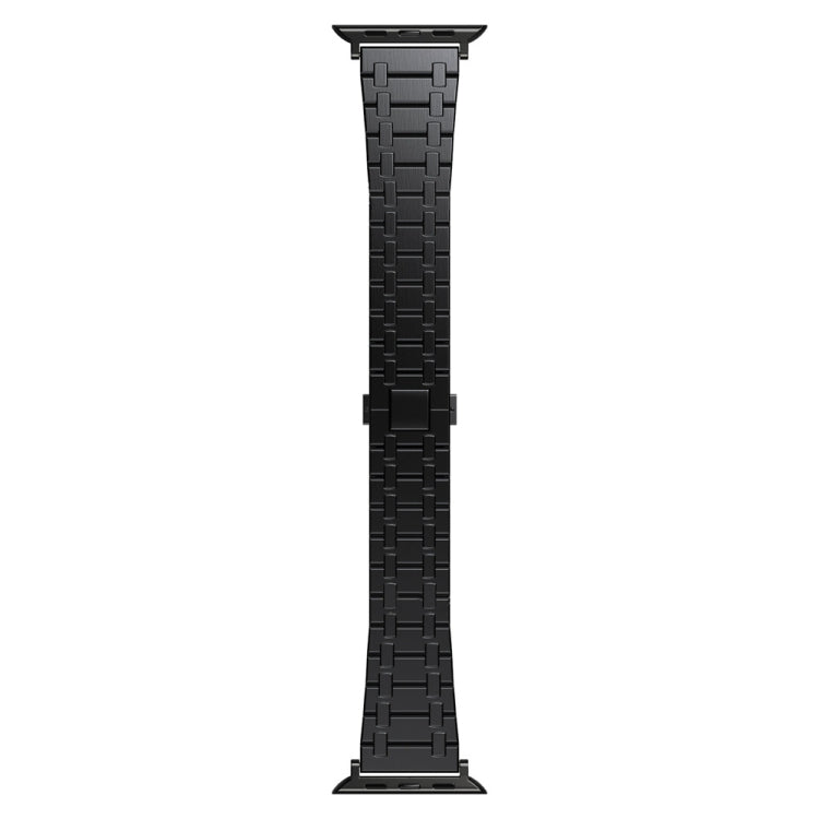 For Apple Watch SE 2023 44mm Modified Oak AP Titanium Alloy Watch Band(Black)