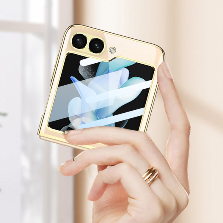 For Samsung Galaxy Z Flip6 / Flip7 FE GKK Integrated Electroplating Full Coverage Phone Case(Blue)