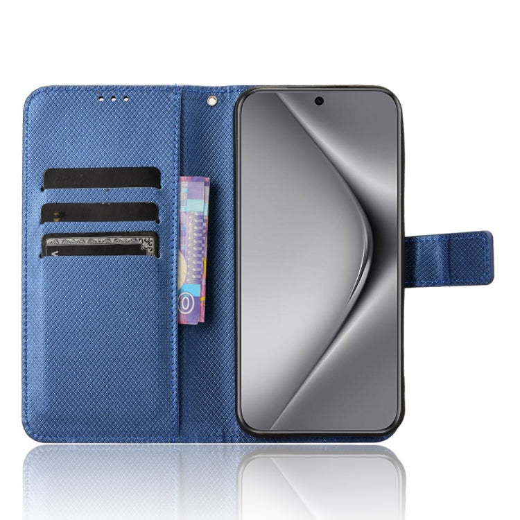 For Huawei Pura 70 Diamond Texture Leather Phone Case(Blue)