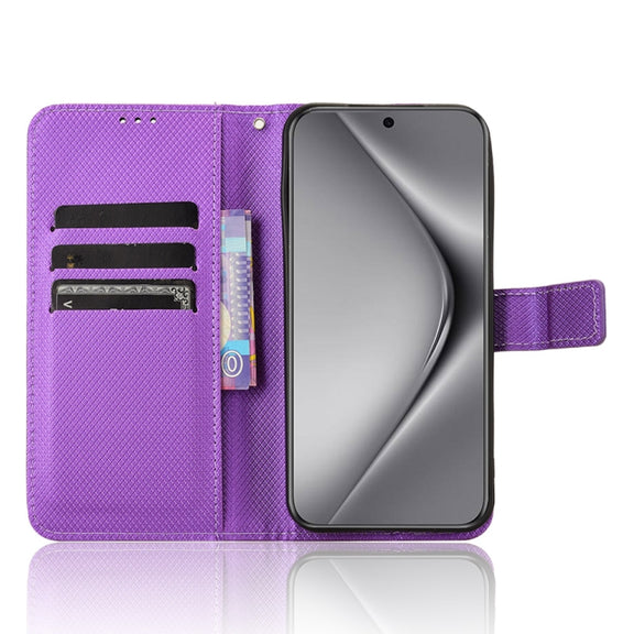 For Huawei Pura 70 Diamond Texture Leather Phone Case(Purple)