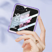 For Samsung Galaxy Z Flip6 GKK Integrated Ultra-thin Large Window PC Phone Case(Purple)
