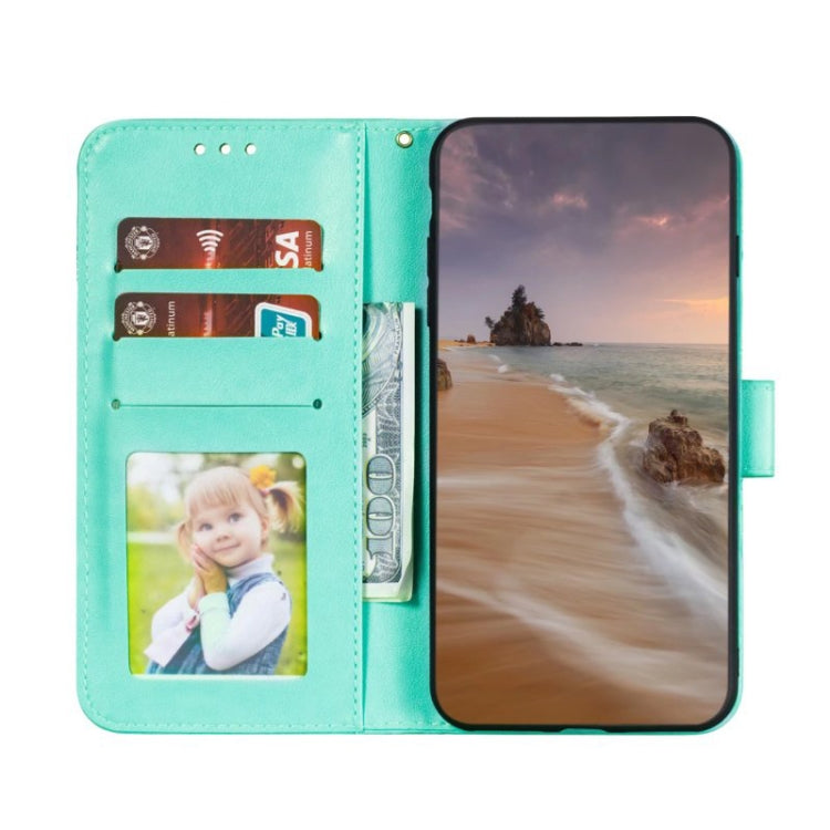 For Google Pixel 9 Lace Flower Embossing Flip Leather Phone Case(Green)