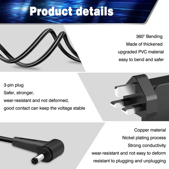 45W 19V 2.37A Laptop Notebook Power Adapter For Asus 4.0 x 1.35mm, Plug:EU Plug