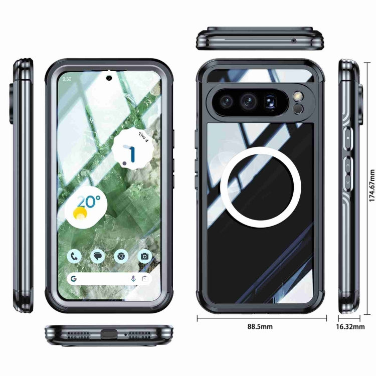 For Google Pixel 9 Pro XL RedPepper Transparent IP54 Life Water-resistant Phone Case(Black)
