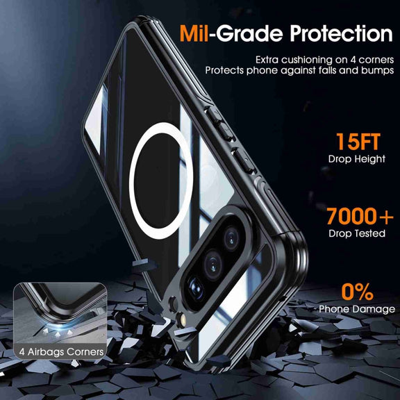 For Google Pixel 9 Pro XL RedPepper Transparent IP54 Life Water-resistant Phone Case(Black)