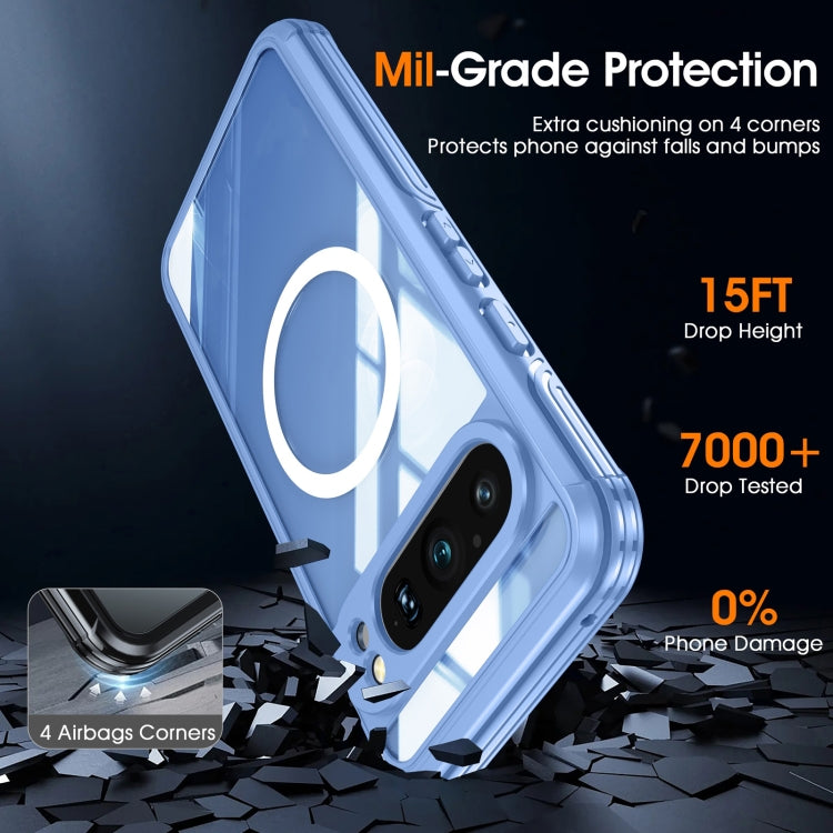 For Google Pixel 9 / 9 Pro RedPepper Transparent IP54 Life Water-resistant Phone Case(Blue)