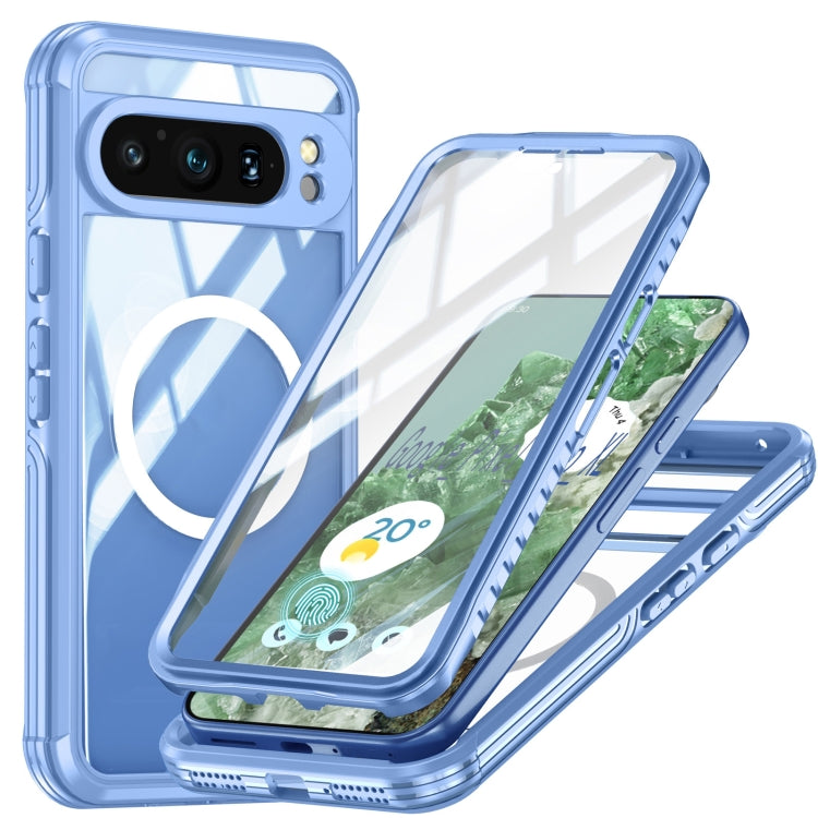 For Google Pixel 9 / 9 Pro RedPepper Transparent IP54 Life Water-resistant Phone Case(Blue)