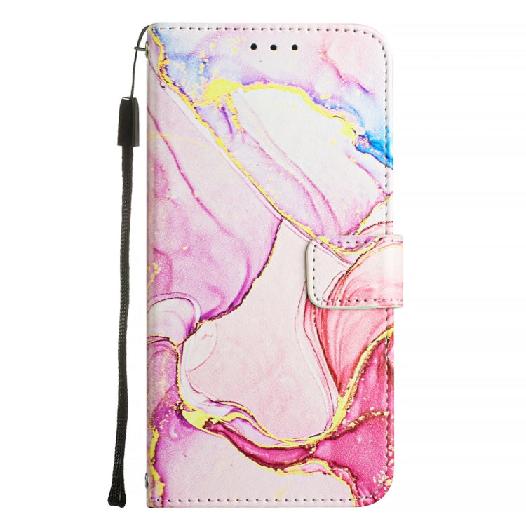 For Ulefone Note 14 PT003 Marble Pattern Flip Leather Phone Case(Rose Gold)