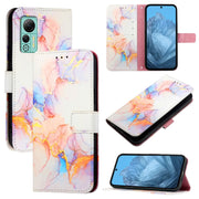 For Ulefone Note 14 PT003 Marble Pattern Flip Leather Phone Case(Galaxy Marble White)