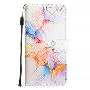 For Ulefone Note 14 PT003 Marble Pattern Flip Leather Phone Case(Galaxy Marble White)