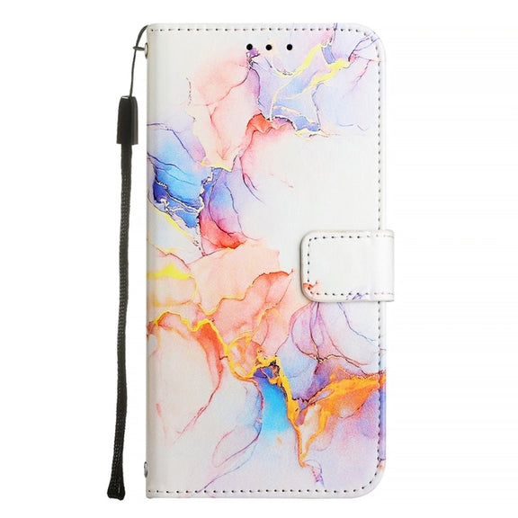 For Ulefone Note 14 PT003 Marble Pattern Flip Leather Phone Case(Galaxy Marble White)