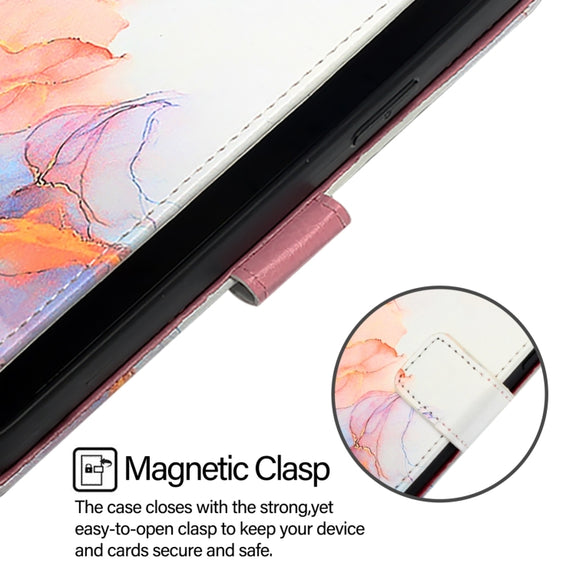For Ulefone Note 14 PT003 Marble Pattern Flip Leather Phone Case(Galaxy Marble White)