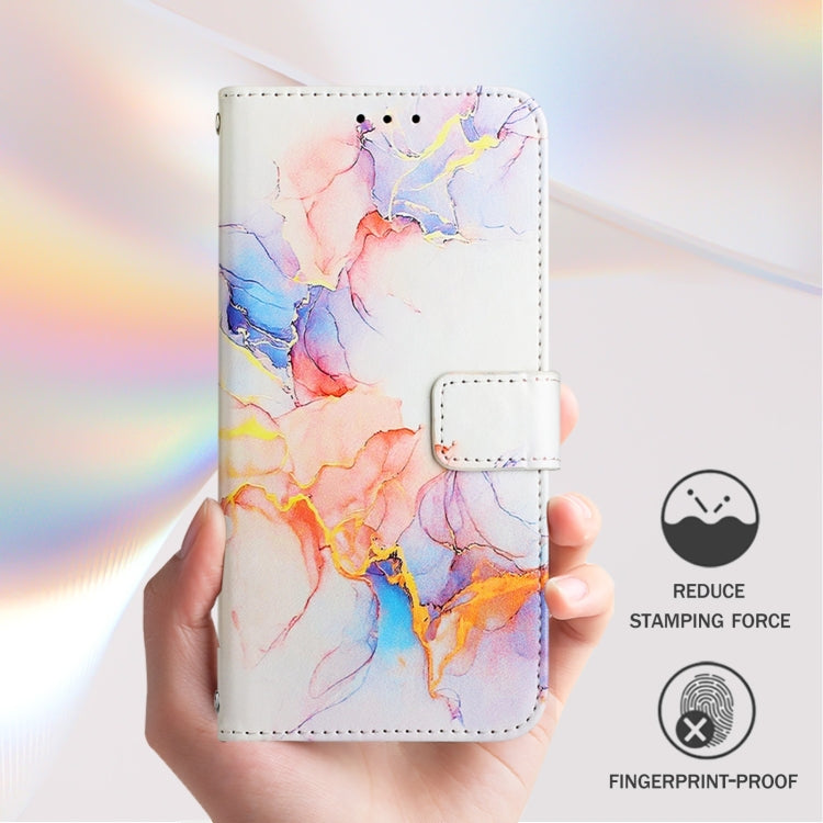 For Ulefone Note 14 PT003 Marble Pattern Flip Leather Phone Case(Galaxy Marble White)