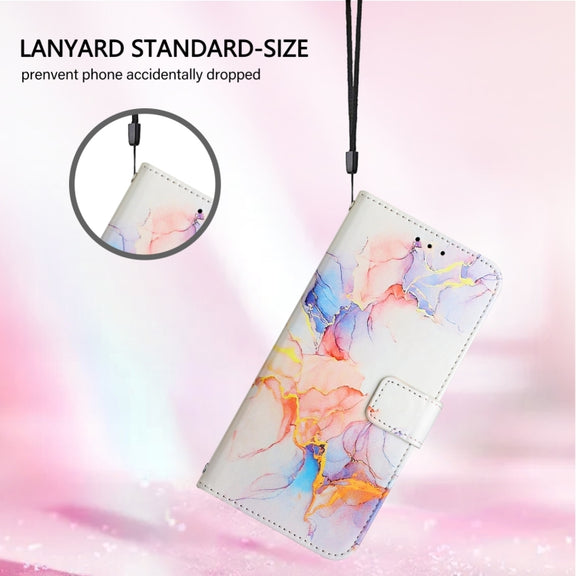 For Ulefone Note 14 PT003 Marble Pattern Flip Leather Phone Case(Galaxy Marble White)