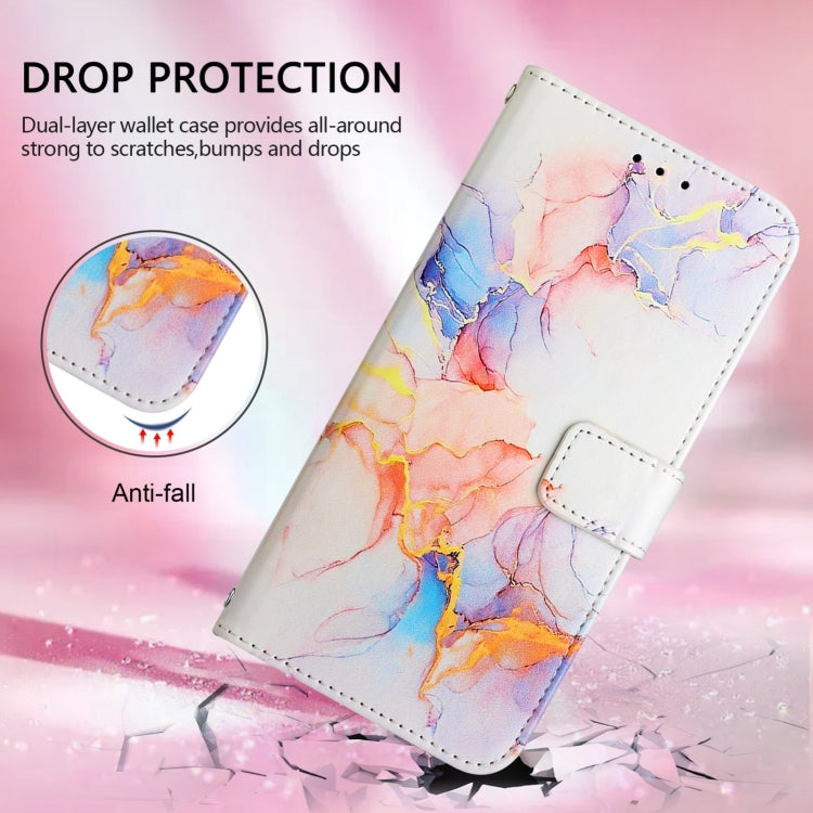 For Ulefone Note 14 PT003 Marble Pattern Flip Leather Phone Case(Galaxy Marble White)