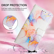 For Ulefone Note 14 PT003 Marble Pattern Flip Leather Phone Case(Galaxy Marble White)