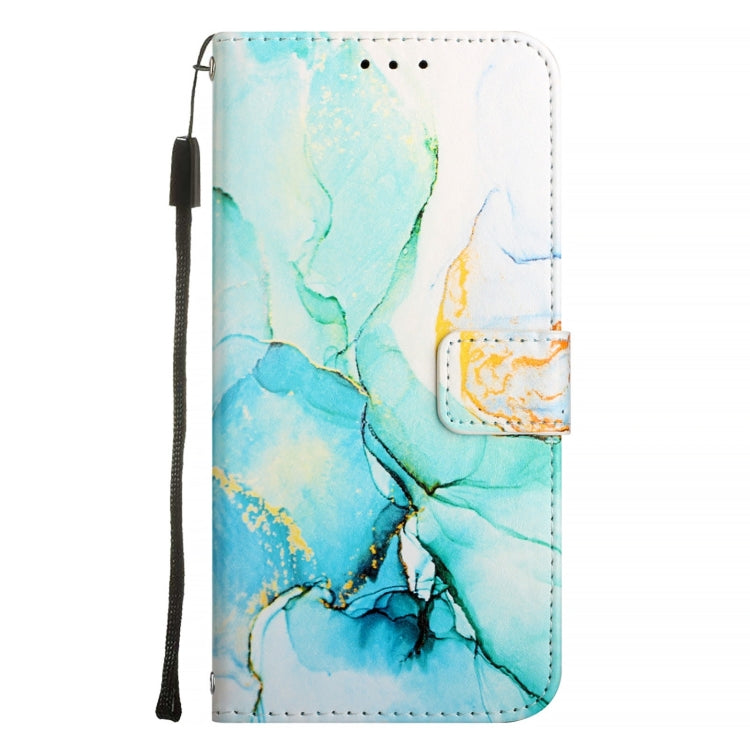 For Ulefone Note 14 PT003 Marble Pattern Flip Leather Phone Case(Green)
