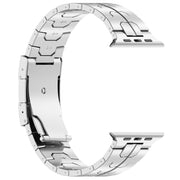 For Apple Watch Series 9 45mm Turtle Buckle Titanium Alloy Watch Band(Silver)