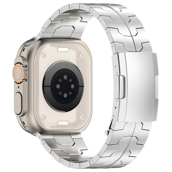 For Apple Watch SE 2023 40mm Turtle Buckle Titanium Alloy Watch Band(Silver)