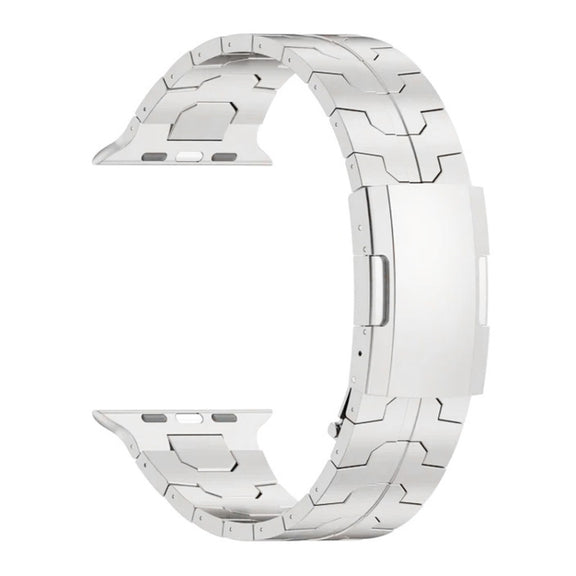 For Apple Watch SE 40mm Turtle Buckle Titanium Alloy Watch Band(Silver)