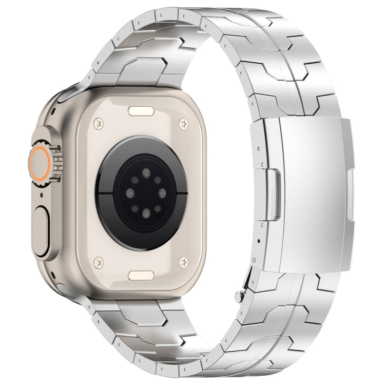 For Apple Watch Series 5 40mm Turtle Buckle Titanium Alloy Watch Band(Silver)