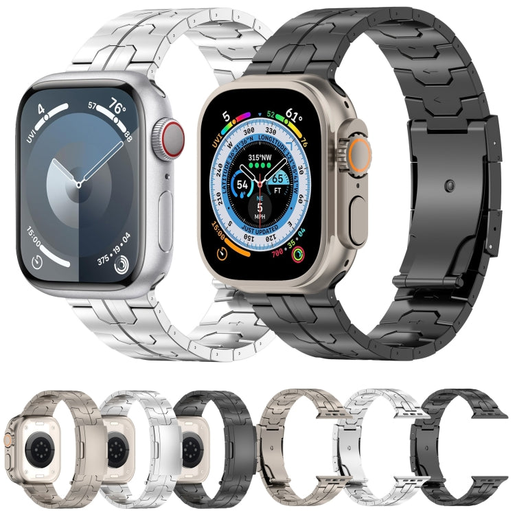 For Apple Watch SE 2023 40mm Turtle Buckle Titanium Alloy Watch Band(Silver)