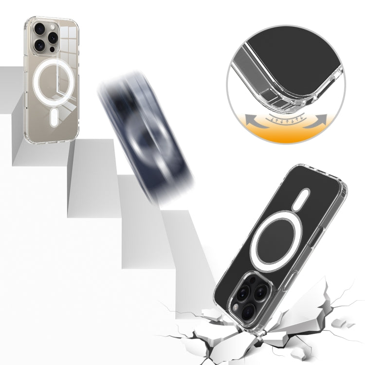 For iPhone 16 Pro MagSafe Clear Acrylic PC Hybrid TPU Phone Case(Transparent)