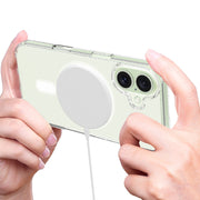 For iPhone 16 MagSafe Clear Acrylic PC Hybrid TPU Phone Case(Transparent)