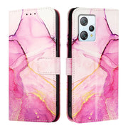 For Blackview A53 PT003 Marble Pattern Flip Leather Phone Case(Pink Purple Gold)