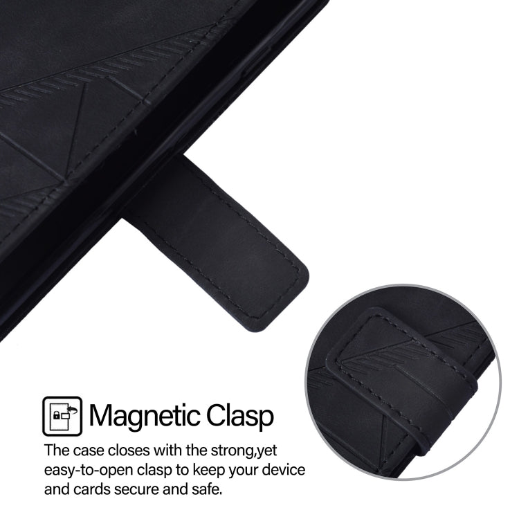 For Ulefone Note 14 Crossbody 3D Embossed Flip Leather Phone Case(Black)