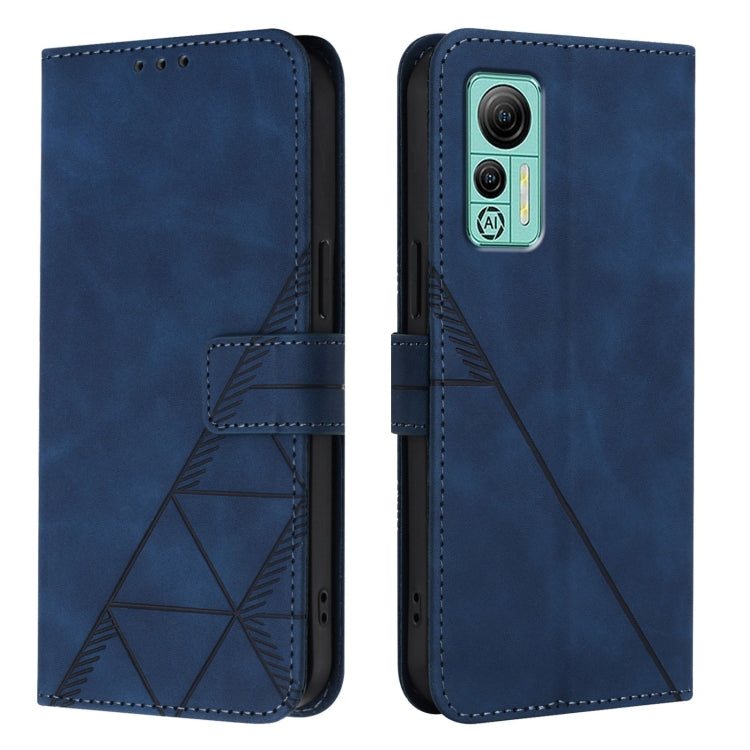 For Ulefone Note 14 Crossbody 3D Embossed Flip Leather Phone Case(Blue)