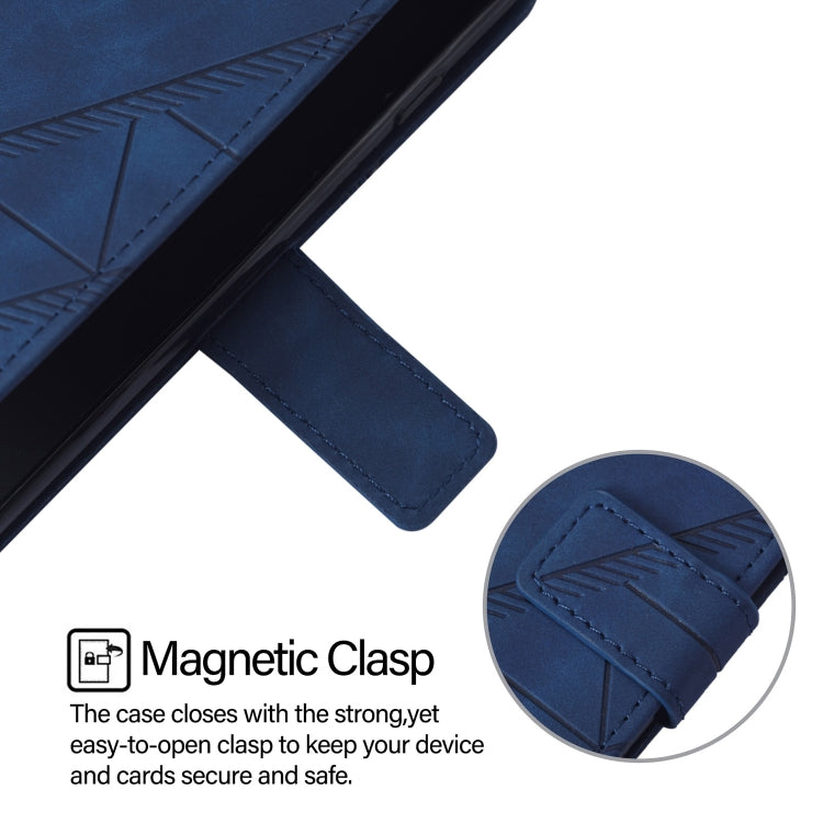For Ulefone Note 14 Crossbody 3D Embossed Flip Leather Phone Case(Blue)