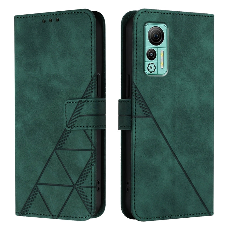 For Ulefone Note 14 Crossbody 3D Embossed Flip Leather Phone Case(Green)