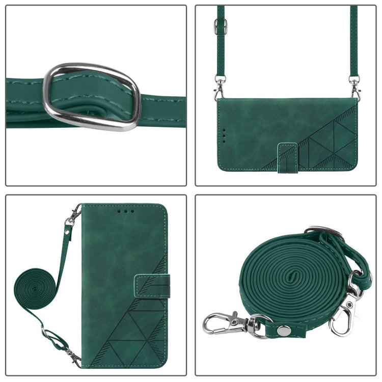 For Ulefone Note 14 Crossbody 3D Embossed Flip Leather Phone Case(Green)