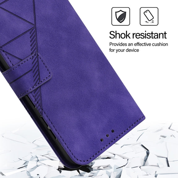 For Ulefone Note 14 Crossbody 3D Embossed Flip Leather Phone Case(Purple)