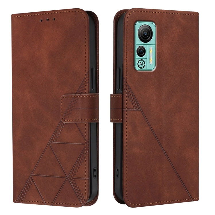 For Ulefone Note 14 Crossbody 3D Embossed Flip Leather Phone Case(Brown)