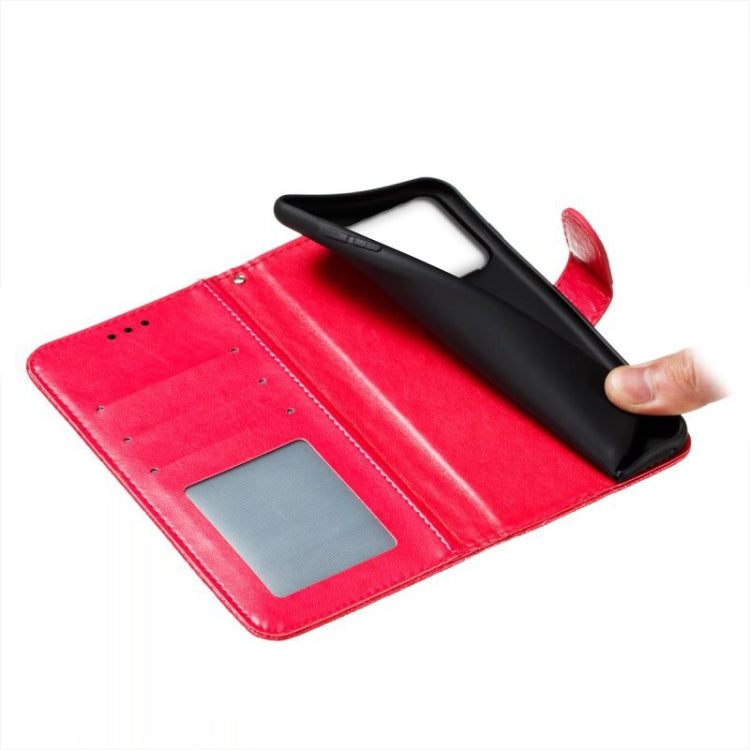 For Xiaomi Redmi K70 Lace Flower Embossing Flip Leather Phone Case(Red)