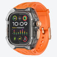 For Apple Watch Ultra 2 49mm Modified PC Hybrid TPU Watch Case Band(Orange Clear Black) - Watch Bands by PMC TechLife | Online Shopping South Africa | PMC TechLife | Buy Now Pay Later Mobicred