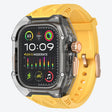 For Apple Watch Ultra 49mm Modified PC Hybrid TPU Watch Case Band(Yellow Clear Black) - Watch Bands by PMC TechLife | Online Shopping South Africa | PMC TechLife | Buy Now Pay Later Mobicred