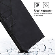 For Blackview A52 Crossbody 3D Embossed Flip Leather Phone Case(Black)
