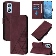 For Blackview A52 Crossbody 3D Embossed Flip Leather Phone Case(Wine Red)